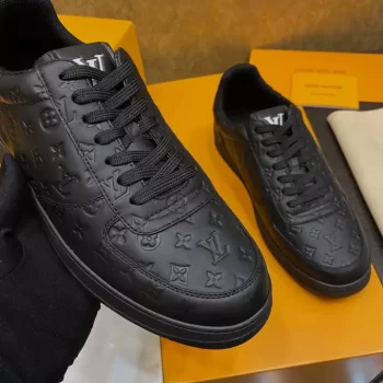 LV Rivoli Sneaker Black Mini Monogram Embossed Calf Leather - LSVT246