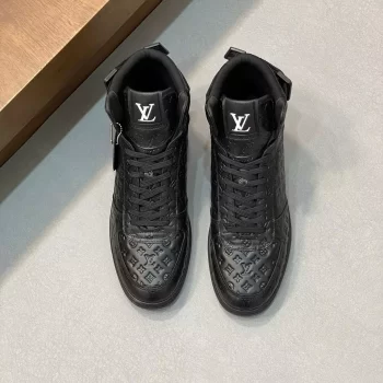 LV Rivoli Sneaker Boot Black Mini Monogram Embossed Calf Leather - LSVT248