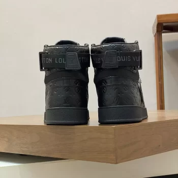 LV Rivoli Sneaker Boot Black Mini Monogram Embossed Calf Leather - LSVT248