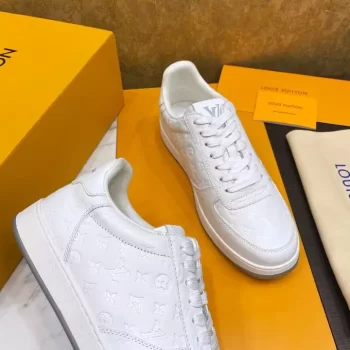 LV Rivoli Sneaker White Mini Monogram Embossed Calf Leather - LSVT247