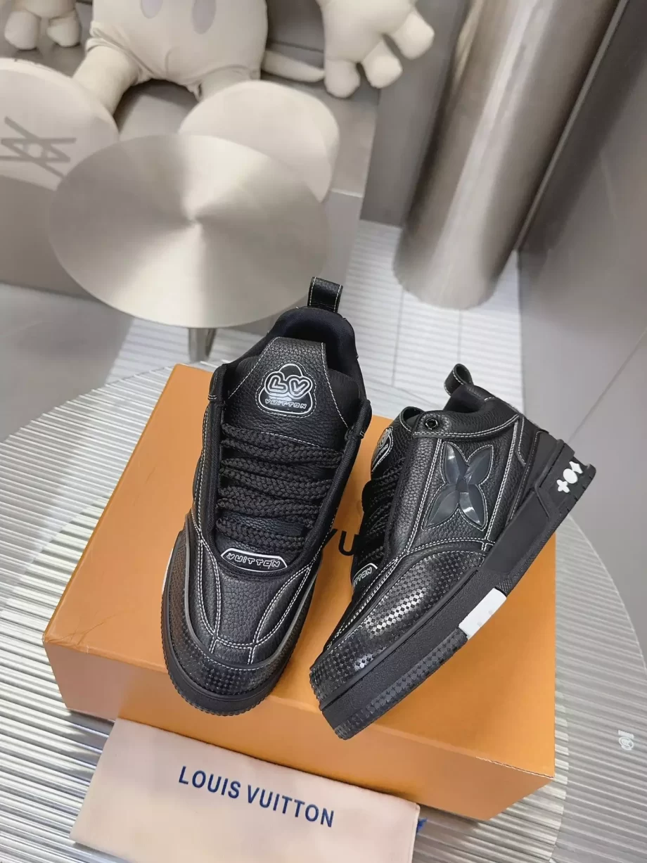 LV Skate Sneaker Black Grained Calf Leather - LSVT229