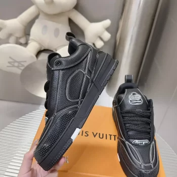 LV Skate Sneaker Black Grained Calf Leather - LSVT229