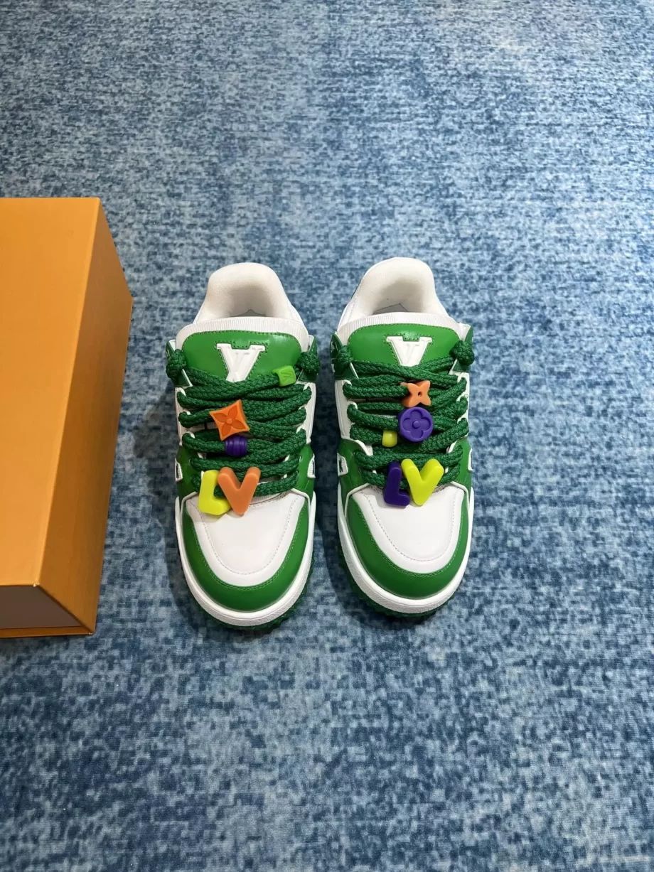 LV Trainer Maxi Sneaker Green Mix of Materials - LSVT240