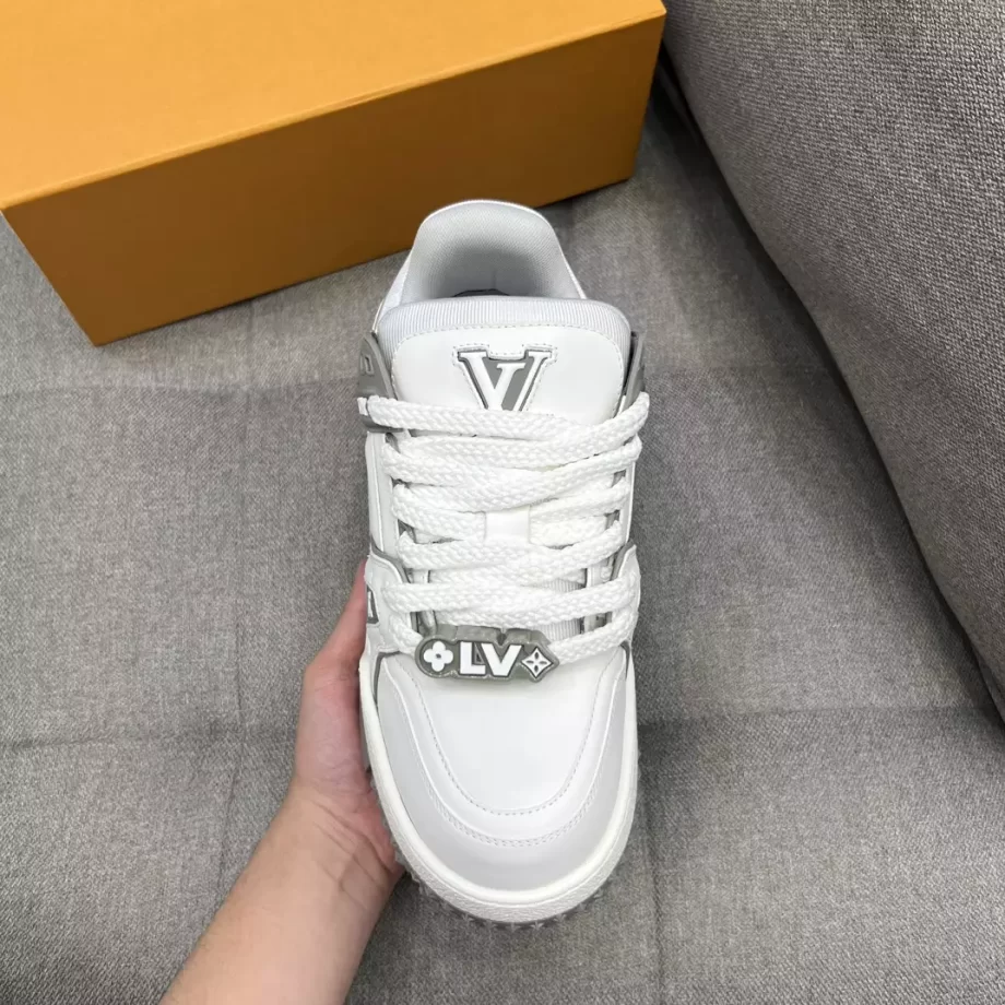LV Trainer Maxi Sneaker Grey Bicolor Calf Leather