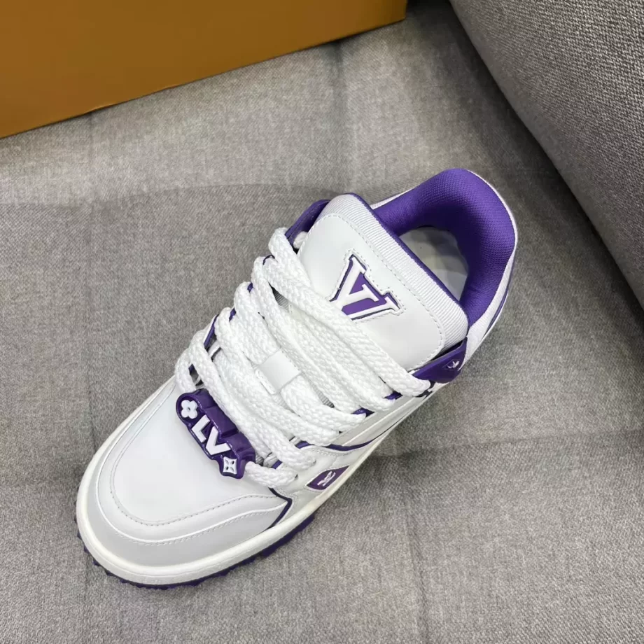 LV Trainer Maxi Sneaker Purple Bicolor Calf Leather