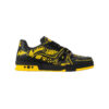 LV Trainer Sneaker Black/Yellow Smooth Printed Calf Leather - LSVT235