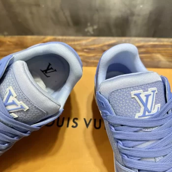 LV Trainer Sneaker Blue Grained Calf Leather - LSVT254