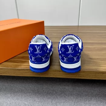 LV Trainer Sneaker Blue Monogram Textile - LSVT262