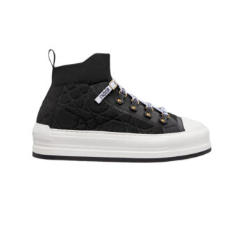 Walk'n'Dior Platform High-Top Sneaker Black Macrocannage Technical Mesh - CDO135