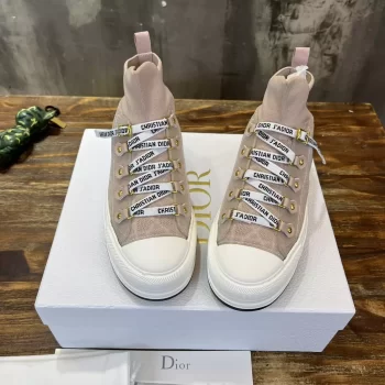 Walk'n'Dior Platform High-Top Sneaker Nude Macrocannage Technical Mesh - CDO136