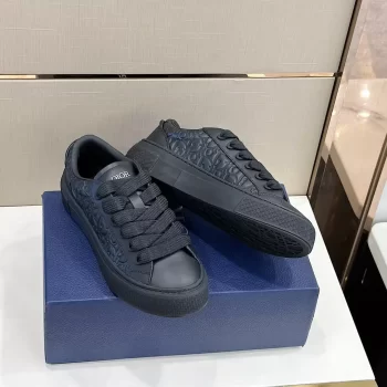 B33 Sneaker Black Grained Calfskin and Black Dior Gravity Leather - CDO139