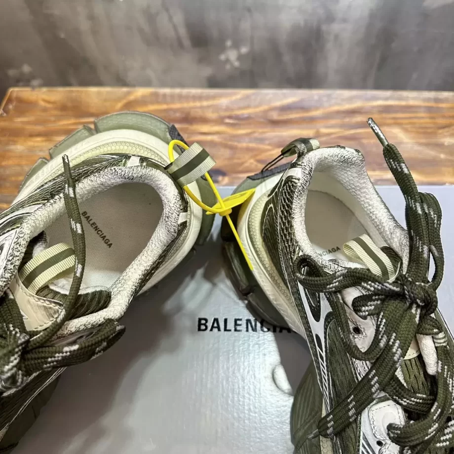 Balenciaga Men's 3XL Sneaker in Dark Green/Light Beige - BB280