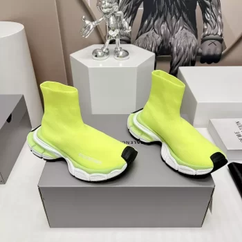 Balenciaga Men's 3XL Sock Recycled Knit Sneaker in Fluo Yellow - BB294