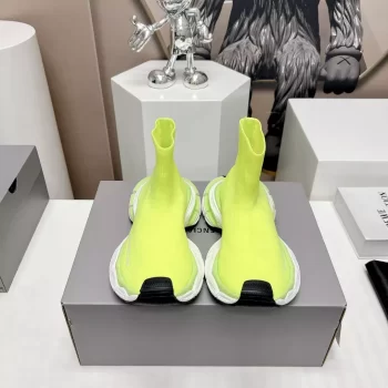 Balenciaga Men's 3XL Sock Recycled Knit Sneaker in Fluo Yellow - BB294