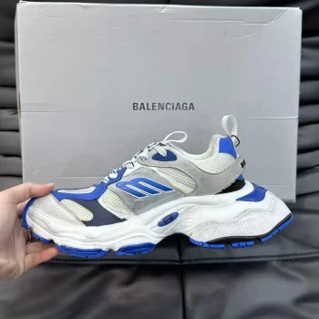 Balenciaga Men's Cargo Sneaker in Grey/White/Blue - BB285