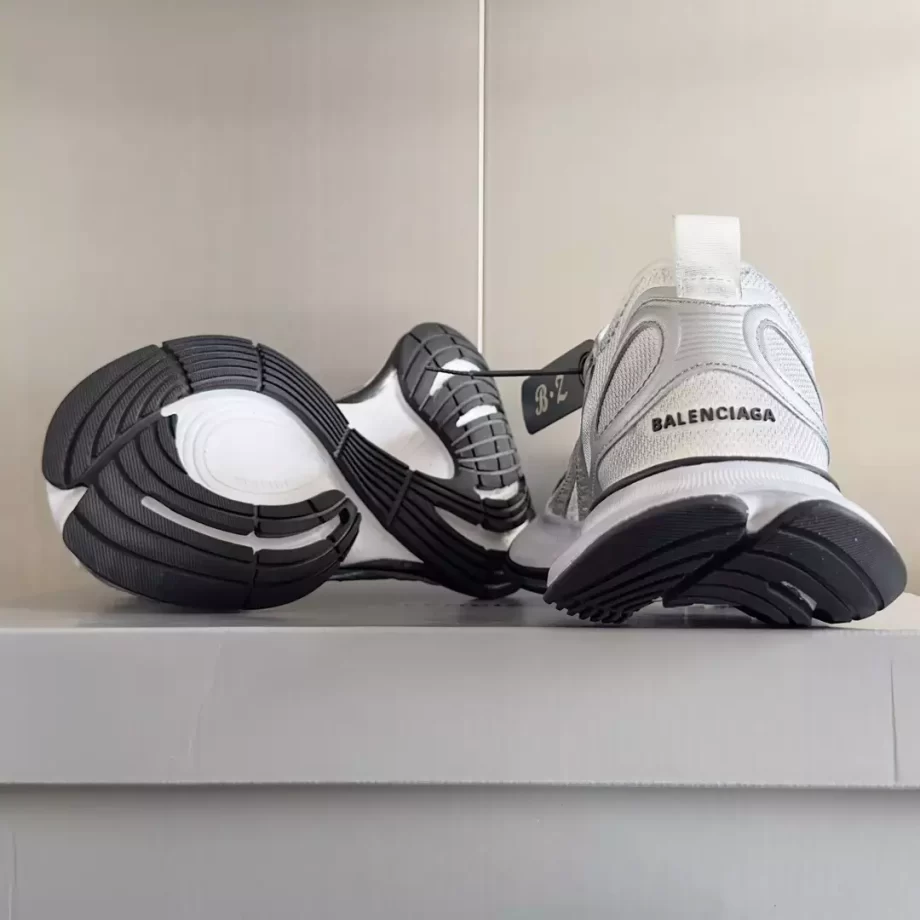 Balenciaga Men's Circuit Sneaker in White/Silver - BB300