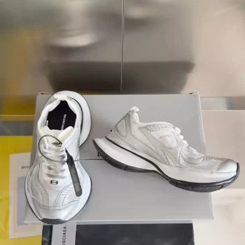 Balenciaga Men's Circuit Sneaker in White/Silver - BB300