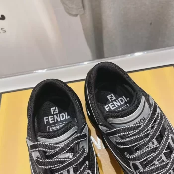 Fendi First 1 Black Fabric Running Sneakers - FD025