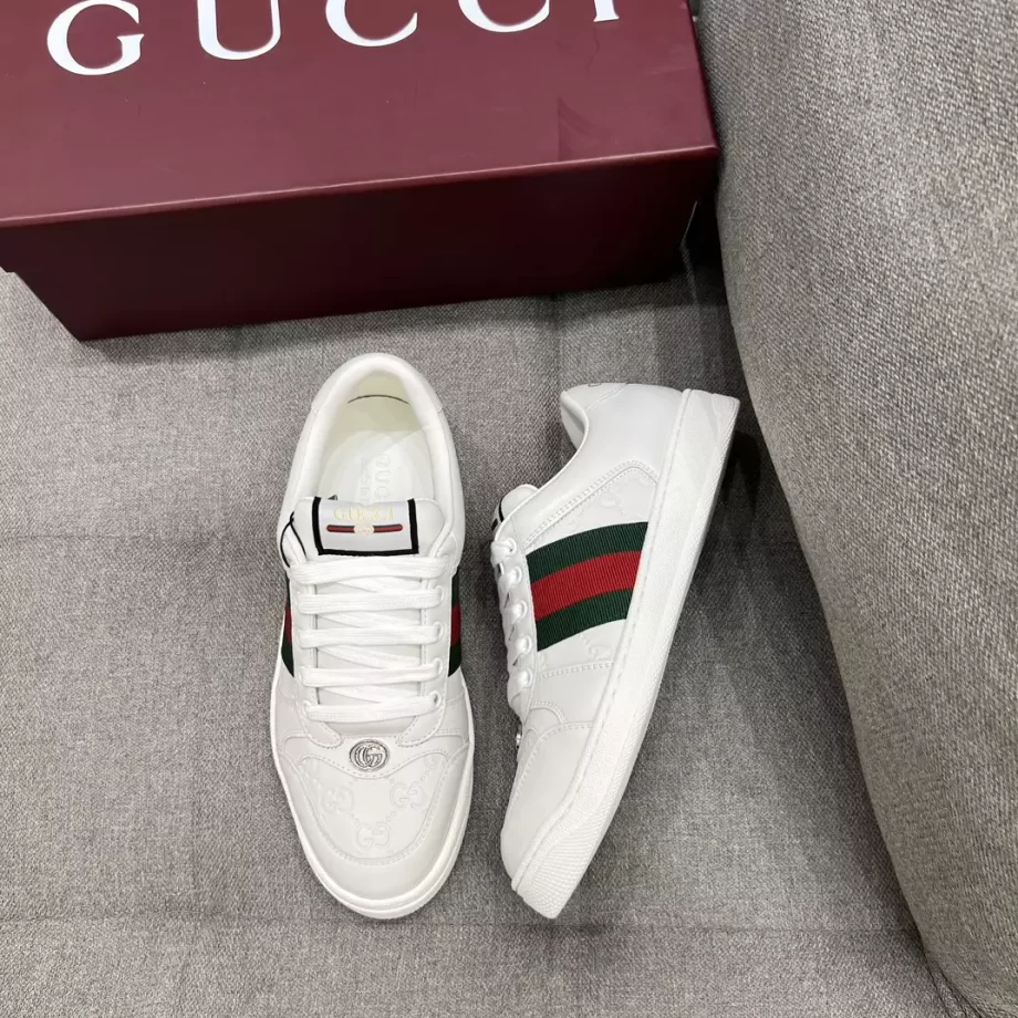 Gucci Screener Sneaker White Leather - GCC222
