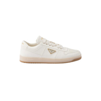 Prada Ivory Downtown Nappa Leather Sneakers - PRD065