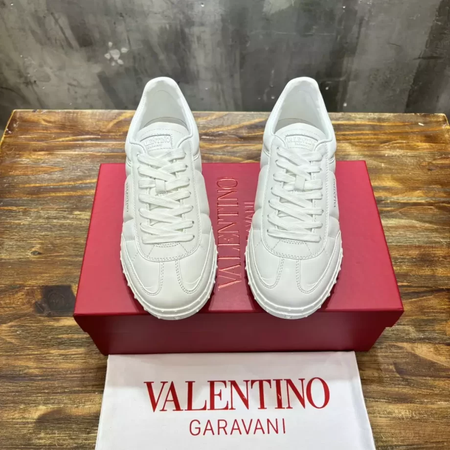 Valentino Upvillage Low Top Nappa Leather Sneaker in White - VLS083