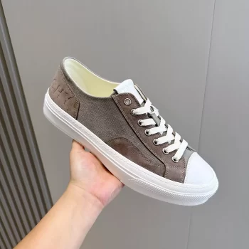 Givenchy City Sneakers in Canvas and Suede Medium Grey - G55V
