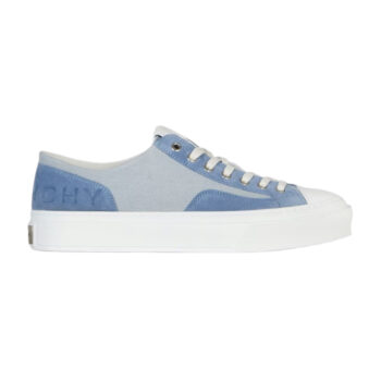 Givenchy City Sneakers in Canvas and Suede Sky Blue - G54V