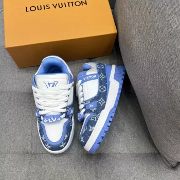 LV Trainer Maxi Sneaker Blue Monogram Denim - LSVT283