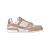 LV Trainer Sneaker Pink Nubuck and Grained Leather